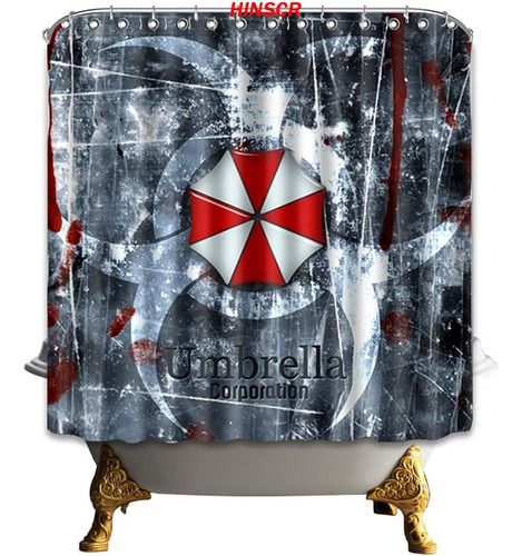 Hinscr Umbrella Corporation Emblema Fondo Tela Cortina De Du