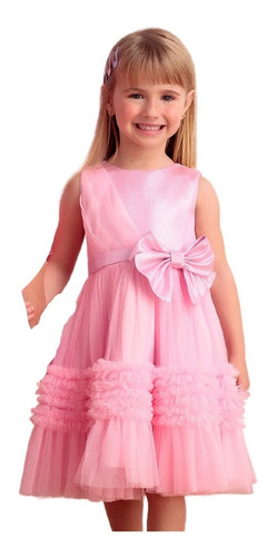 Vestido De Festa Infantil Rosa Cuddly Petit Cherie 22168