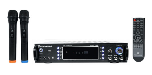 Rockville Rpa70wbt V2 W 2-ch Usb Bluetooth Karaoke Amplific.