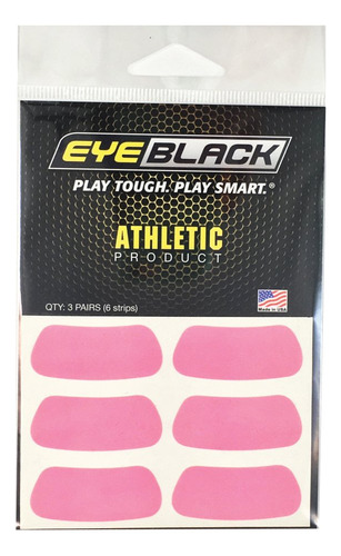 Eyeblack Futbol Beisbol Y Softball Ojo Negro Tiras, Rosa