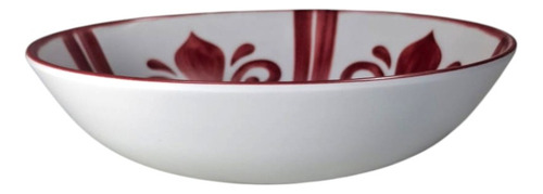Jogo Bowls 6 Melamina Facetado Marsala 290ml Branco
