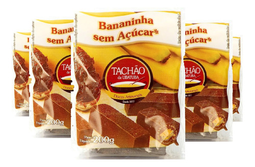 Bananinha Sem Acúcar Tachão De Ubatuba 200g ( 5 Und )