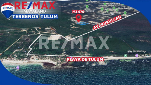 Oportunidad Terrno En Esquina De 2500 M2 A 550 Mts De La Playa De Tulum