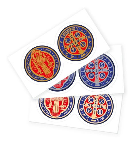 Imagen 1 de 1 de Calcomanías - Medalla De San Benito Por 3 Unidades