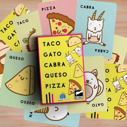 Taco Gato Cabra Queso Pizza Juego Cartas Bureau Original