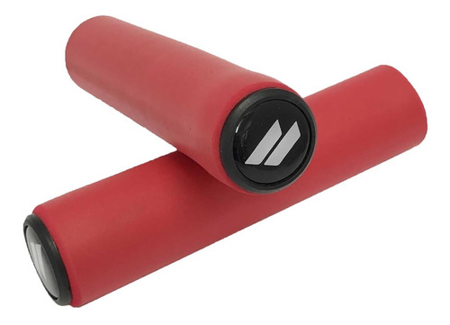 Manopla Elleven Silicone Vermelha Punho Bicicleta Mtb 130mm