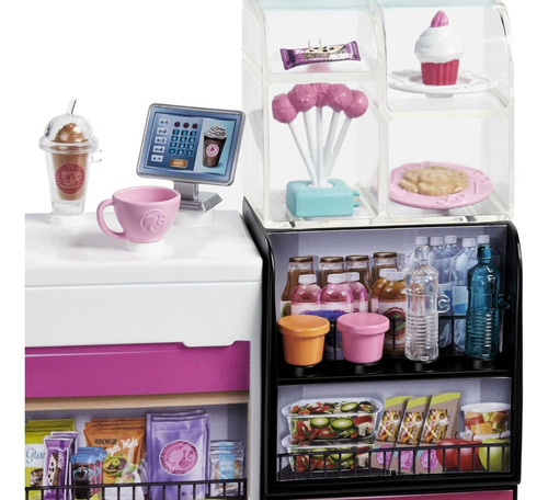Boneca Barbie Cafeteria Com Acessórios Mattel Gmw03
