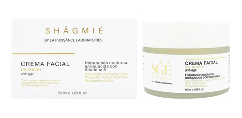 Shagmie Crema Facial Noche Hidratante Anti Age Vitamina A 3c