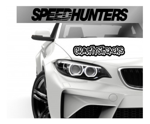 Vinilo Speed Hunters Plateado Franja Calcomanía Sticker Auto