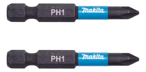 2 Puntas Atornilladoras Makita Ph1 X 50 Mm D Largo Imantadas