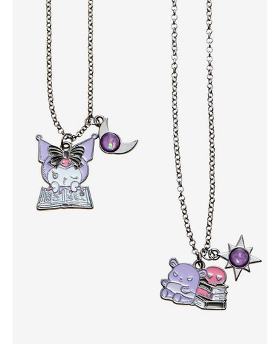 Conjunto De 2 Collares Kuromi & Baku Sanrio Original
