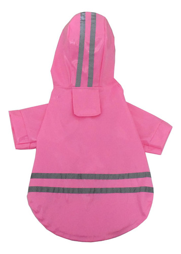 Chaqueta Impermeable Con Capucha Para Mascotas: Pu Reflectan
