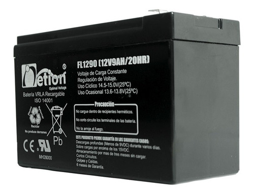 Imagen 2 de 2 de Respaldo Electronico Bateria 12v 9ah Netion