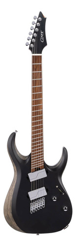 Guitarra eléctrica Cort X Series X700 Mutility de caoba black satin satin con diapasón de arce
