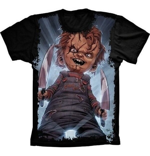 Camiseta Estilosa 3d Fullprint Filmes De Terror Ba