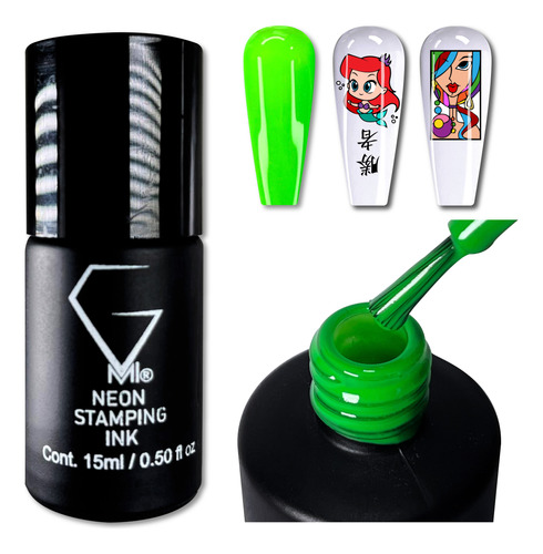 Neon Stamping Ink 15ml No. 34 Color Verde