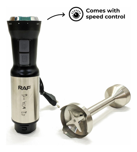 Batidor De Mano Batidora De Inmersión 600w Raf R.294 Plata