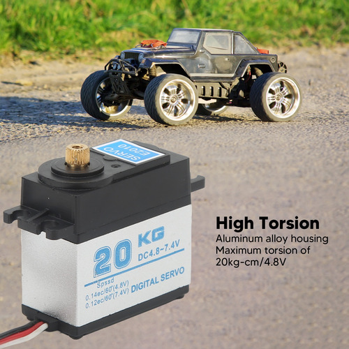20kg Rc Digital Servo Servo De Alta Velocidad Para 1/8 1/10