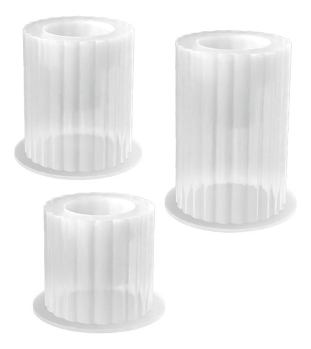 Molde De Silicona Para Candelabro Con Rayas Cilíndricas Quee