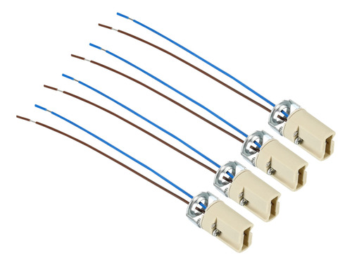 Enchufe Base Luz 4 Bombilla Ceramica Para Lampara Repuesto