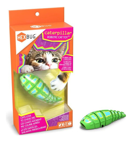 Juguete Interactivo Oruga Robot Hexbug Para Gatos