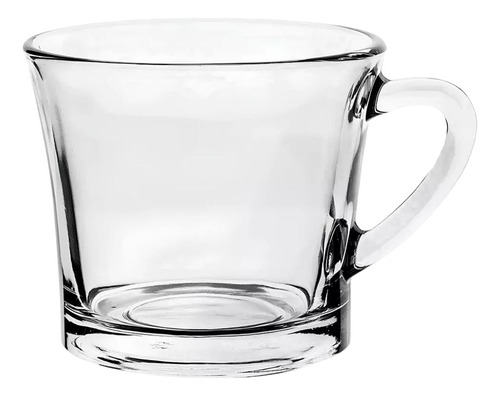 Jogo C/6 Xícaras De Vidro Smooth P/ Café Expresso Cor Água Transparente