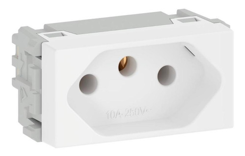 Imagem 1 de 5 de Modulo Tomada De Energia Refinatto 10a Weg Branco
