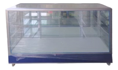 Vitrina Exhibidora Mostrador, Aparador De Cristal 1.50 M.
