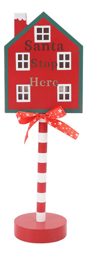 Letrero Led Con Batería De Papá Noel Stop Here