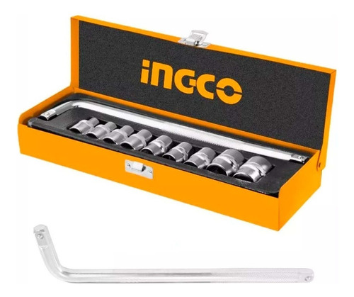 Set De Dados Encastre 1/2'' 10 Pzs Socket Set Ingco