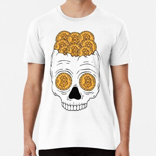 Remera Bitcoin Skull Btc Stock Market Trader Algodon Premium