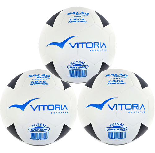 Bola Futsal Barata Vitoria Oficial Brx 500 - 3 Unidades