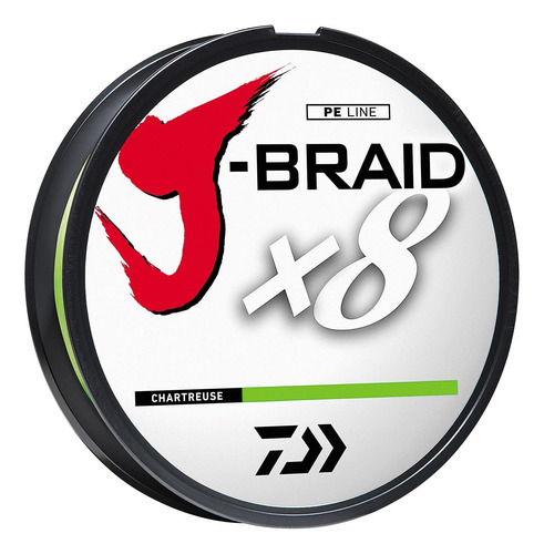 Daiwa J-braid Grand X8, Carrete De Relleno, Chartreuse, Mono