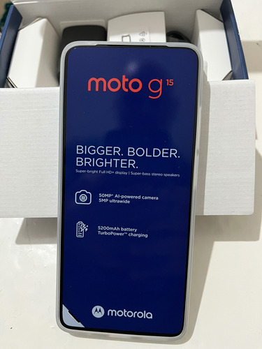 Celular Moto G15 128gb 4ram Gris Gris Oscuro
