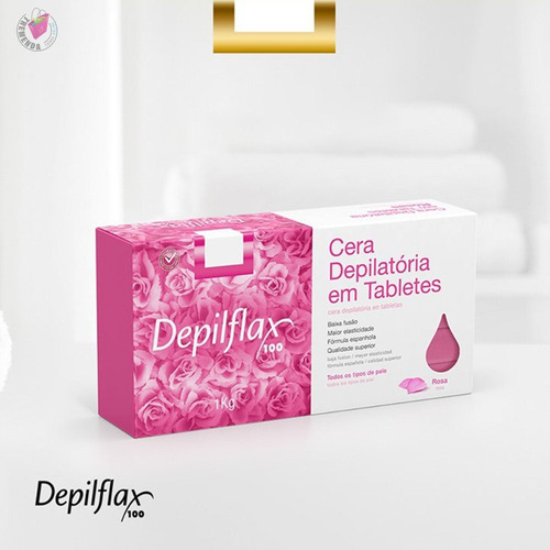 Imagen 3 de 8 de Cera Depilatoria Española Depilflax 1 Kg Rosa Mosqueta