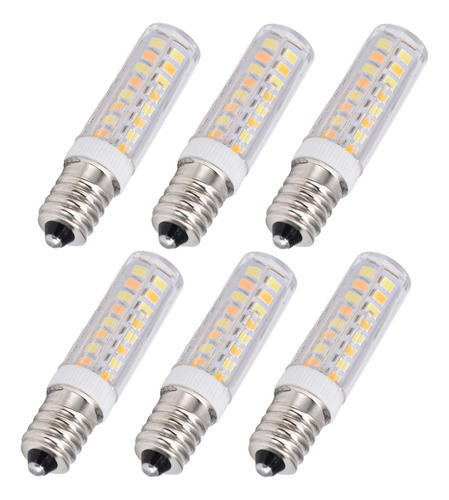 6 bombillas E14 de 52 LED, 3 colores, lámpara pequeña de 7 W, 220 V, lámpara de escritorio