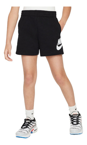 Pantaloneta Nike Club Ft Hbr Niñas-negro