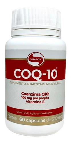 Coenzima Q10 (coq10) 60 Cápsulas 50mg Vitafor 