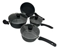 Comprar Panelas Alumínio Revestida Granito 7 Pçs 4 Panelas 3 Tampas