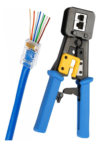 Crimpeadora Rj45 +50 Conector Cat6 Prensa Anticorte