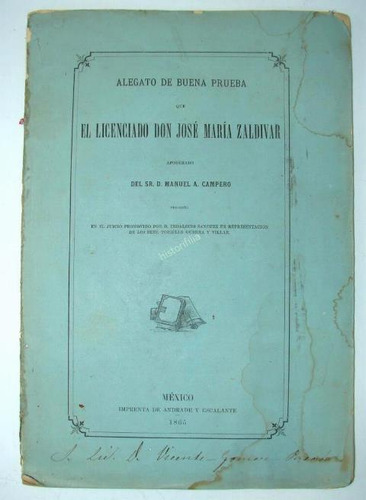 Litigio Manuel A. Campero Vs Toriello Guerra 1865