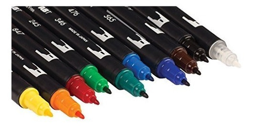 Paquete De 10 Marcadores Tombow 56167 Doble Punta De Pincel