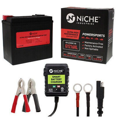 Niche Agm Battery And Smart Charger For Honda Gl1800 Gol Tgq