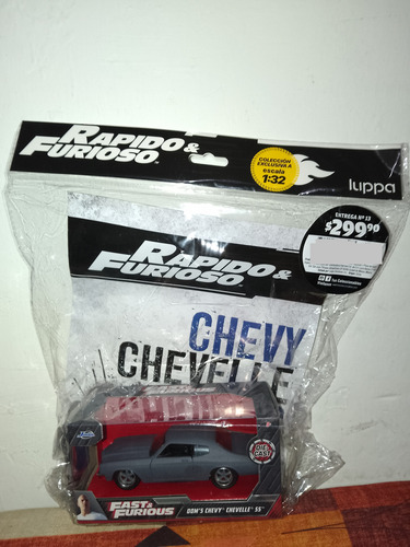 Auto Rápido Y Furioso Luppa Chevy Chevelle Ss #13 Esc 1:32 Gris Oscuro (Usado)