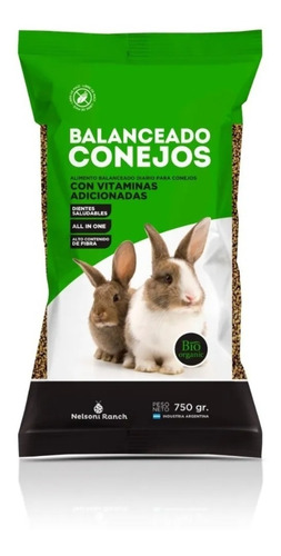 Alimento Balanceado Para Conejos Packs 5x 750g C/u M.envios