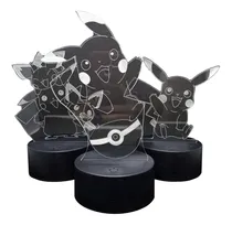 Comprar Lamparas 3d Luces Led Diseño De Pikachu En Acrílico 