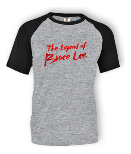 Remera Gris Ranglan  Personalizada The Legend Of Bruce Lee