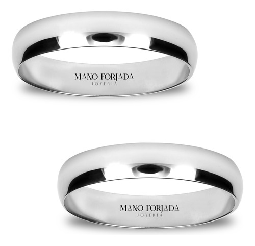 Par De Argollas Matrimonio Oro 10k 4mm Anillo Alianza 770m4