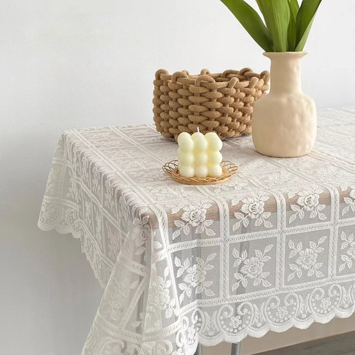 Mantel Calado Bordado Retro Mantel Cuadrado De Encaje