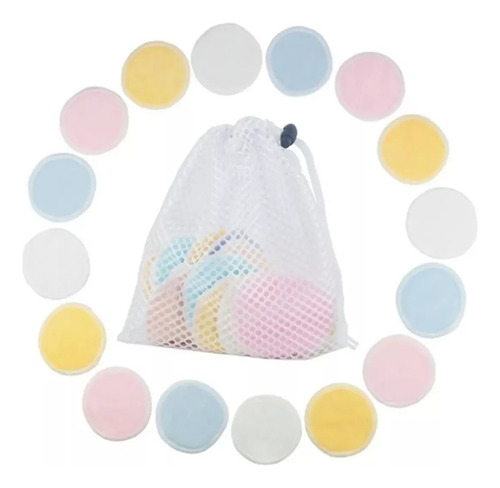 Almohadillas Desmaquillantes Microfibra Reutilizables 16pz